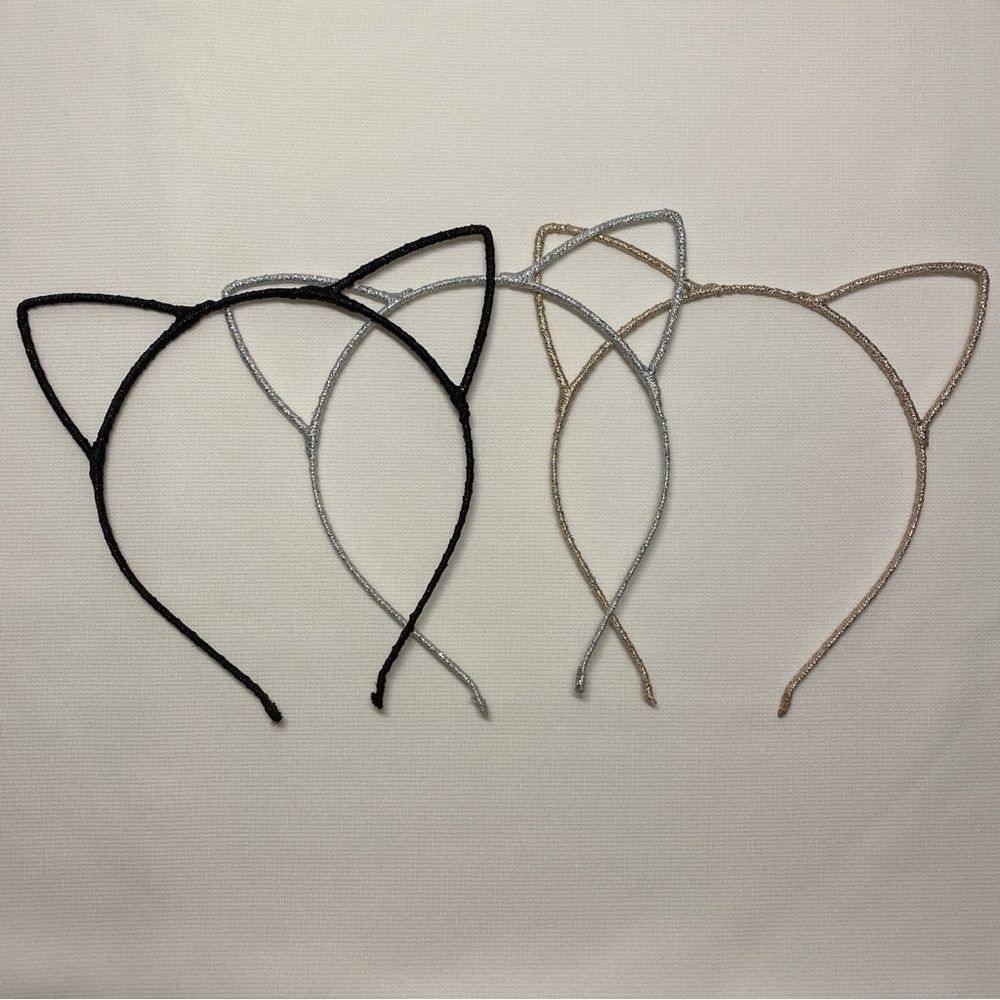 Set of Three Cat Ear Headbands